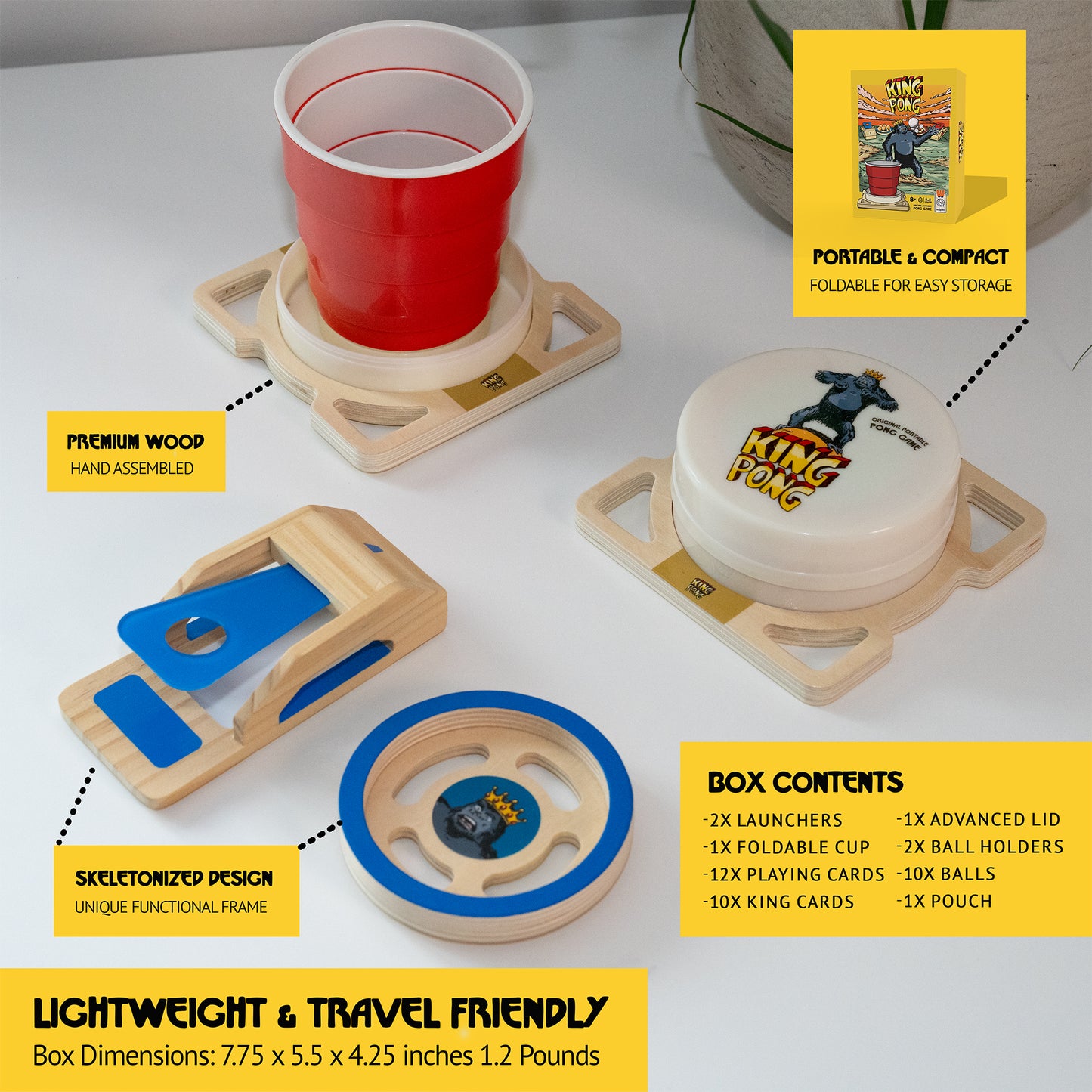 King Pong - Original Trickshot Portable Pong Game